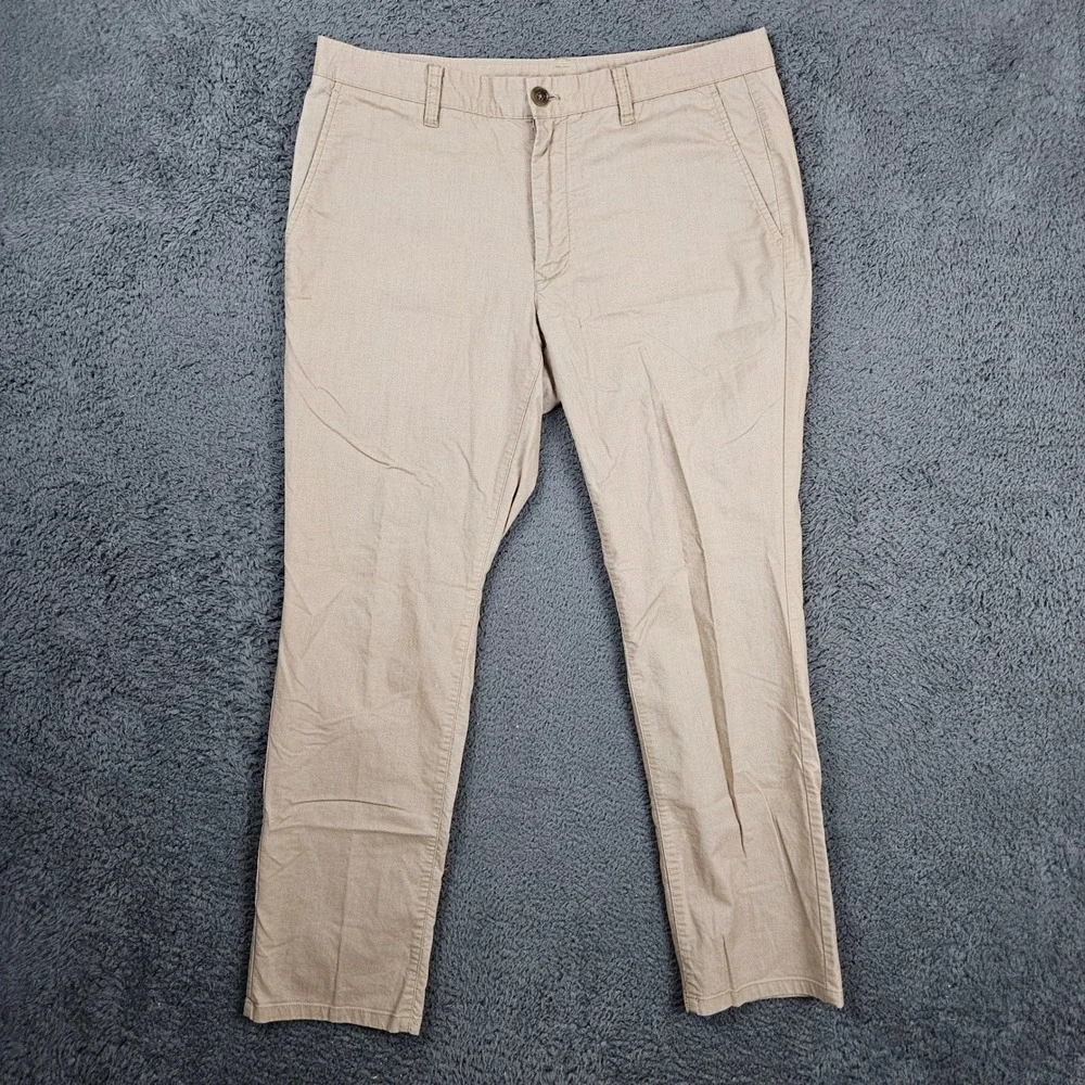 Bonobos Mens Tailored Chino Pants 34x30 Khaki Tan‎ Cotton Blend